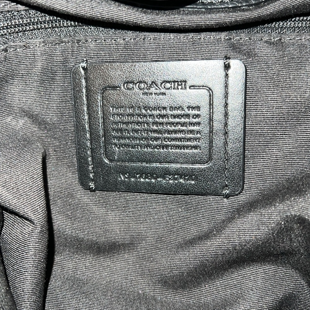 *Authentic* Coach Black Leather Backpack Purse with Gold Accents- like new, EUC - Picture 4 of 10